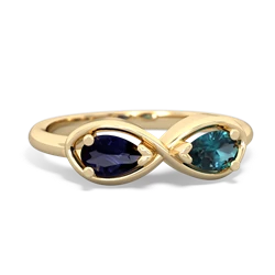 Sapphire Infinity 14K Yellow Gold ring R5050