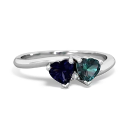 Sapphire Sweethearts 14K White Gold ring R5260