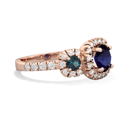 Sapphire Regal Halo 14K Rose Gold ring R5350