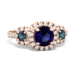 Sapphire Regal Halo 14K Rose Gold ring R5350