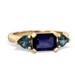 Sapphire Three Stone 14K Yellow Gold ring R5235