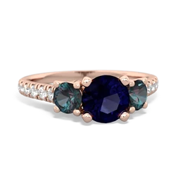 Sapphire Pave Trellis 14K Rose Gold ring R5500