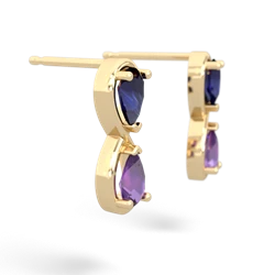 Sapphire Infinity 14K Yellow Gold earrings E5050