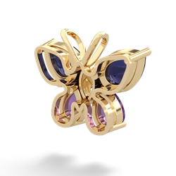 Sapphire Butterfly 14K Yellow Gold pendant P2215