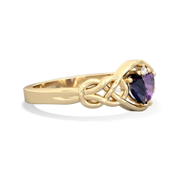 Sapphire Celtic Love Knot 14K Yellow Gold ring R5420