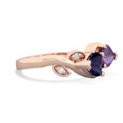 Sapphire Floral Elegance 14K Rose Gold ring R5790