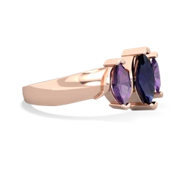 Sapphire Three Peeks 14K Rose Gold ring R2433