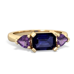 Sapphire Three Stone 14K Yellow Gold ring R5235