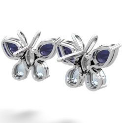 Sapphire Butterfly 14K White Gold earrings E2215