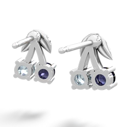 Sapphire Sweet Cherries 14K White Gold earrings E7001