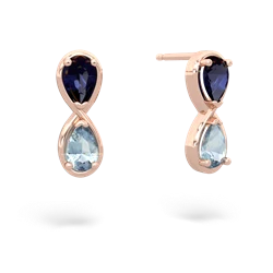 Sapphire Infinity 14K Rose Gold earrings E5050