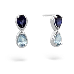 Sapphire Infinity 14K White Gold earrings E5050