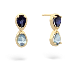 Sapphire Infinity 14K Yellow Gold earrings E5050