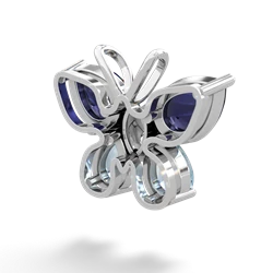 Sapphire Butterfly 14K White Gold pendant P2215