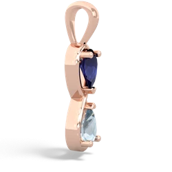 Sapphire Infinity 14K Rose Gold pendant P5050