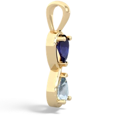 Sapphire Infinity 14K Yellow Gold pendant P5050