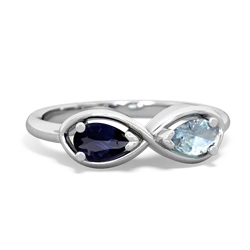 Sapphire Infinity 14K White Gold ring R5050