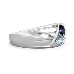 Sapphire Men's Streamline 14K White Gold ring R0460