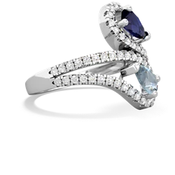 Sapphire Diamond Dazzler 14K White Gold ring R3000