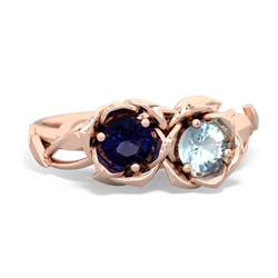 Sapphire Rose Garden 14K Rose Gold ring R5510