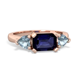 Sapphire Three Stone 14K Rose Gold ring R5235