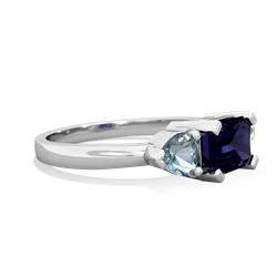 Sapphire Three Stone 14K White Gold ring R5235