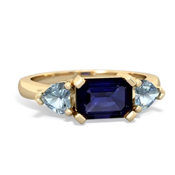 Sapphire Three Stone 14K Yellow Gold ring R5235