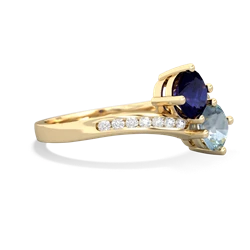 Sapphire Channel Set Two Stone 14K Yellow Gold ring R5303