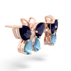 Sapphire Butterfly 14K Rose Gold earrings E2215