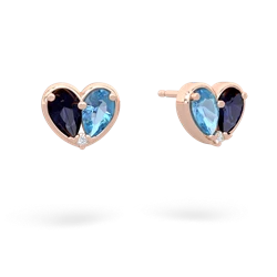 Sapphire 'Our Heart' 14K Rose Gold earrings E5072