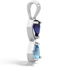 Sapphire Infinity 14K White Gold pendant P5050