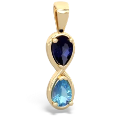 Sapphire Infinity 14K Yellow Gold pendant P5050