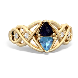 Sapphire Keepsake Celtic Knot 14K Yellow Gold ring R5300