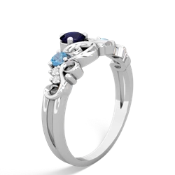 Sapphire Crown Keepsake 14K White Gold ring R5740