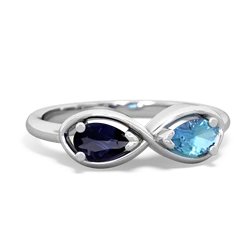 Sapphire Infinity 14K White Gold ring R5050