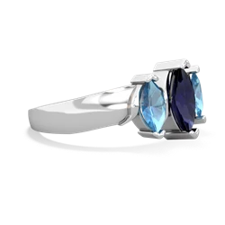 Sapphire Three Peeks 14K White Gold ring R2433