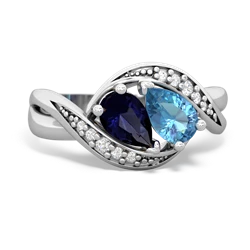Sapphire Summer Winds 14K White Gold ring R5342