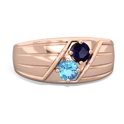 Sapphire Men's Streamline 14K Rose Gold ring R0460