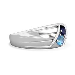 Sapphire Men's Streamline 14K White Gold ring R0460