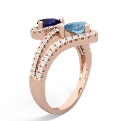 Sapphire Diamond Dazzler 14K Rose Gold ring R3000