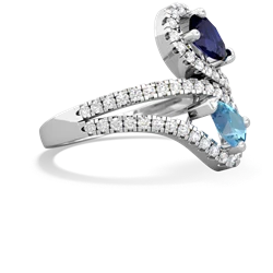 Sapphire Diamond Dazzler 14K White Gold ring R3000