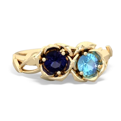 Sapphire Rose Garden 14K Yellow Gold ring R5510
