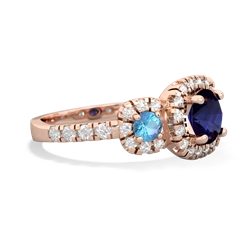 Sapphire Regal Halo 14K Rose Gold ring R5350