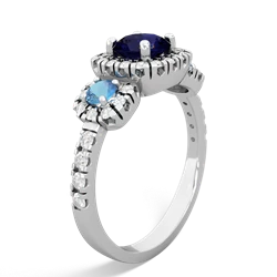 Sapphire Regal Halo 14K White Gold ring R5350