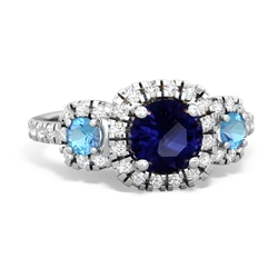 Sapphire Regal Halo 14K White Gold ring R5350