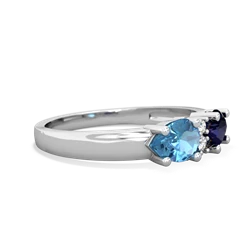 Sapphire Pear Bowtie 14K White Gold ring R0865