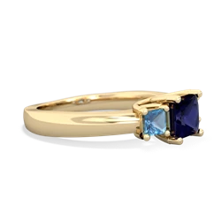 Sapphire Three Stone Trellis 14K Yellow Gold ring R4015