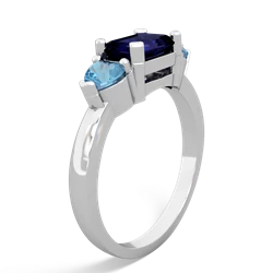 Sapphire Three Stone 14K White Gold ring R5235