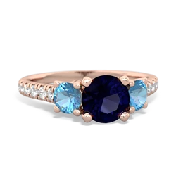 Sapphire Pave Trellis 14K Rose Gold ring R5500