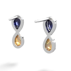 Sapphire Infinity 14K White Gold earrings E5050